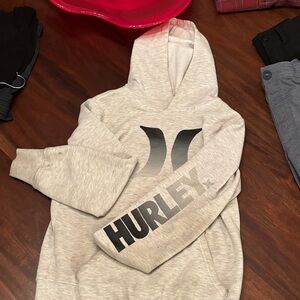 Hurley Light Gray Hoodie with Black Logo
